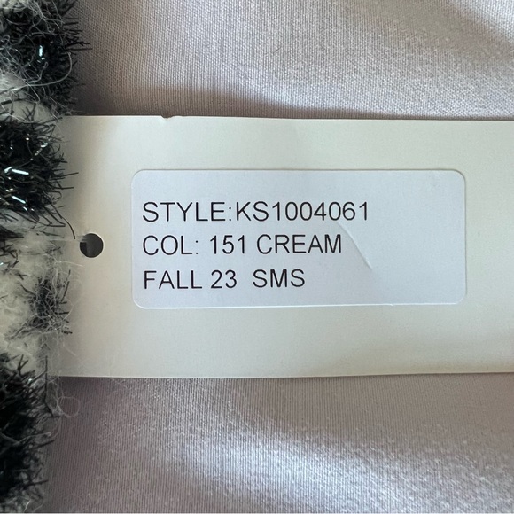 NWT Kate Spade Black Cream Leopard Polka Dot Fuzzy Knotted Cold Weather Headband - Picture 5 of 5